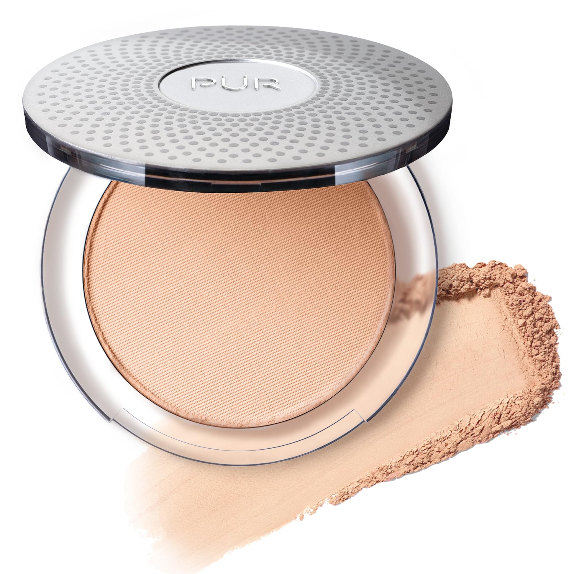 PUR Beauty 4-in-1 Pressed Mineral Makeup Powder Foundation with SPF 15 - Concealer & Finishing Compact Pressed Powder for Face - Buildable Medium to Full Coverage Foundation Powder (Blush Medium) - Maple Wellness Supplements