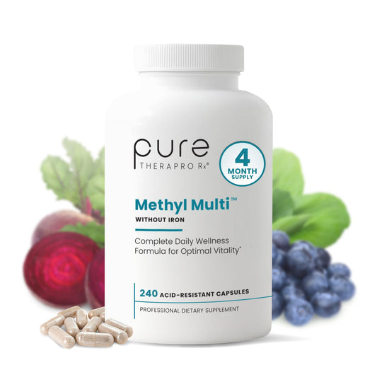 Pure Therapro Rx Methylated Multivitamin for Men and Women | Made in USA | Methyl Multi Without Iron Methyl B12 & Methylfolate - Maple Wellness Supplements