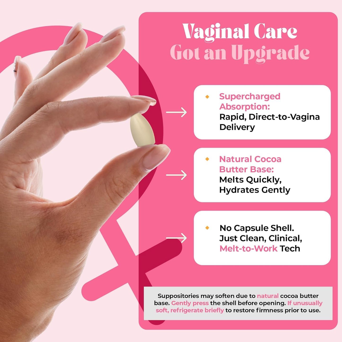 PURE WOMAN - pH-ighter Vaginal Boric Acid Suppositories for Women - Hyaluronic Acid - 4 in 1 Vaginal Suppositories for Discomfort, Dryness, Odor & pH Balance- Full Vaginal Health Care - 5pk - Maple Wellness Supplements