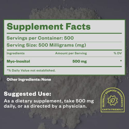 Purisure Myo-Inositol Powder, 250g, Fertility, Hormonal Balance and Ovarian Support - Maple Wellness Supplements