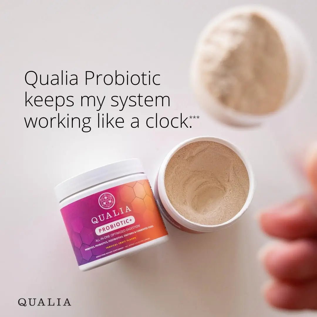 Qualia Probiotic - 28 Science-Backed Spore Probiotics, Prebiotics, and Postbiotics. Total Gut Support. Soothes Digestive discomfort. Ethically sourced. Promotes Akkermansia Growth. 1 Month Supply - Maple Wellness Supplements
