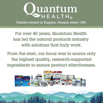 Quantum Health Super Lysine+ / Advanced Formula Lysine+ Immune Support with Vitamin C, Echinacea, Licorice, Propolis, Odorless Garlic - Maple Wellness Supplements