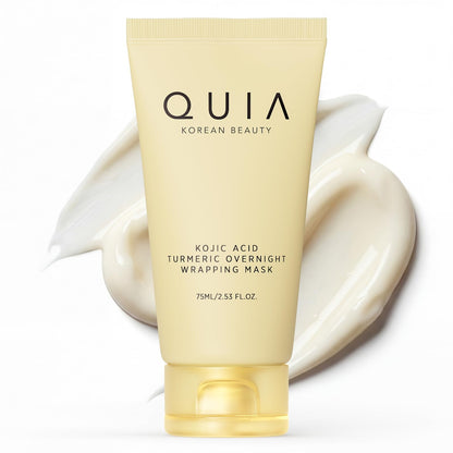 QUIA Turmeric + Kojic Acid Overnight Wrapping Mask – Hydration Mask for Glowing Skin - Maple Wellness Supplements