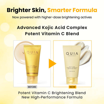 QUIA Turmeric + Kojic Acid Overnight Wrapping Mask – Hydration Mask for Glowing Skin - Maple Wellness Supplements
