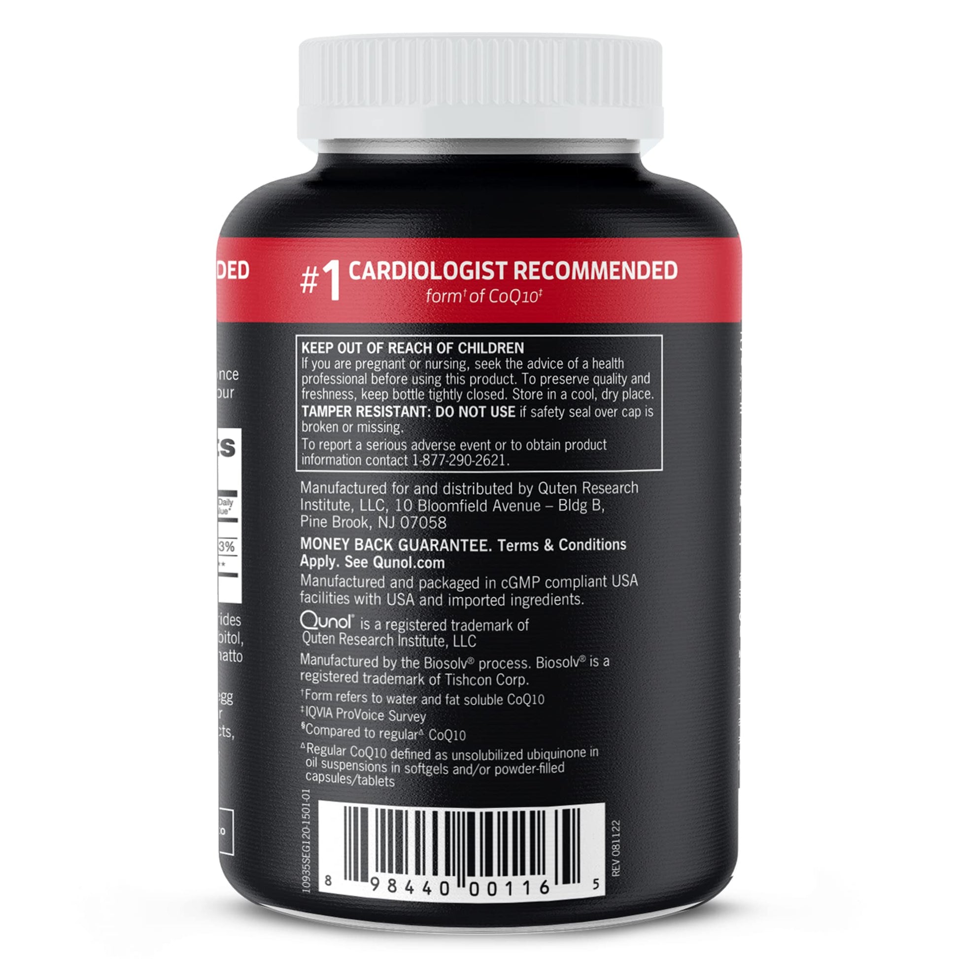 Qunol Ultra CoQ10 100mg, 3x Better Absorption, Patented Water and Fat Soluble Natural Supplement Form of Coenzyme Q10 - Maple Wellness Supplements