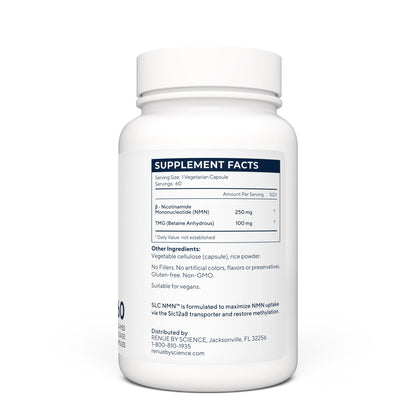 Renue By Science NMN Supplement | 60 SLC Enteric Capsules - 250mg Nicotinamide Mononucleotide per Serving | Delayed Release for Increased Absorption | Manufactured in The USA - Maple Wellness Supplements
