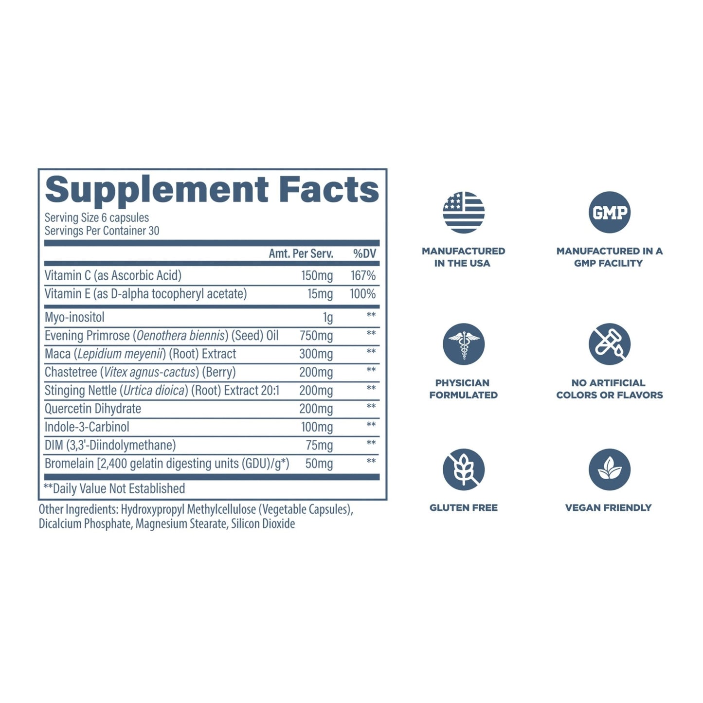 Revive MD Hormone Balance for Women – Hormone Support Supplement w/Myo-Inositol, Chaste Berry, DIM, Vitamins C & E, Evening Primrose Oil – Health & Hormonal Balance (180 Capsules, 30 Servings) - Maple Wellness Supplements