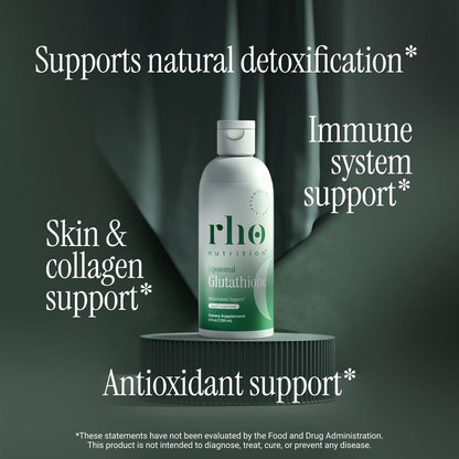 Rho Nutrition Liposomal Glutathione - Ultra High Absorption Liquid Glutathione Supplement - Supports Natural Detoxification, Immune System, Skin Health - Maple Wellness Supplements