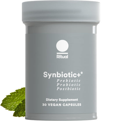 Ritual Synbiotic+ Probiotic, Prebiotic, Postbiotic, 3-in-1 Supplement for Gut Health and Digestive Support, Regularity, Bloat, Immune, Vegan Delayed-Released Daily Capsule, Women and Men, 30 Day - Maple Wellness Supplements