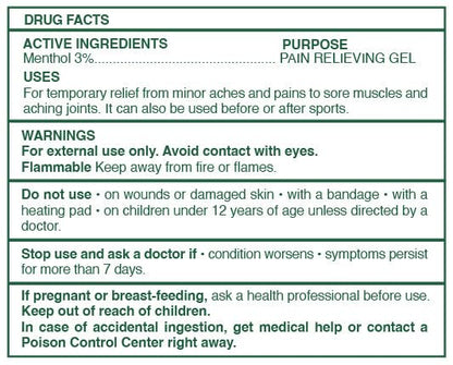 Ross D'Elen Green Menthol Gel - 2Pack Large Size (2) - Maple Wellness Supplements