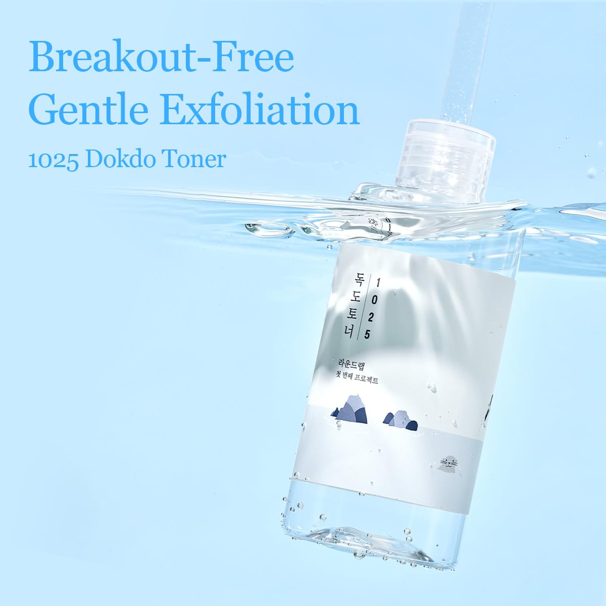 ROUND LAB 1025 Dokdo Toner 6.76 Fl Oz, Oil Control and Reduces Excess Sebum, Gentle Exfoliating Facial Toner, Deep Sea Water for Moisturization - Maple Wellness Supplements