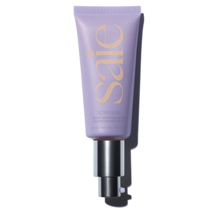 Saie Sunvisor Broad Spectrum Sunscreen Moisturizer SPF 35 - Hydrating Daily Face Sunscreen with 100% Sheer Mineral Zinc Oxide, Hyaluronic Acid + Vitamin C for Radiant, Dewy Skin (1.35 fl oz) - Maple Wellness Supplements