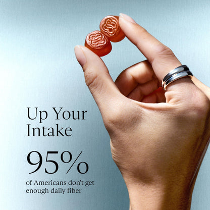 SAKARA Fiber Gummies for Gut Health & Digestive Support | 6g Prebiotic Fiber | Sugar-Free, Plant-Based | Strawberry Lemonade | 60 Count - Maple Wellness Supplements