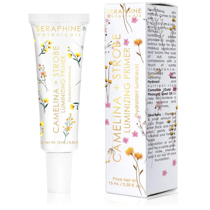 Seraphine Botanicals Camelina + Strobe - Luminizing Primer Glow-Enhancing Formula 15 ml/ 0.50 oz - Maple Wellness Supplements
