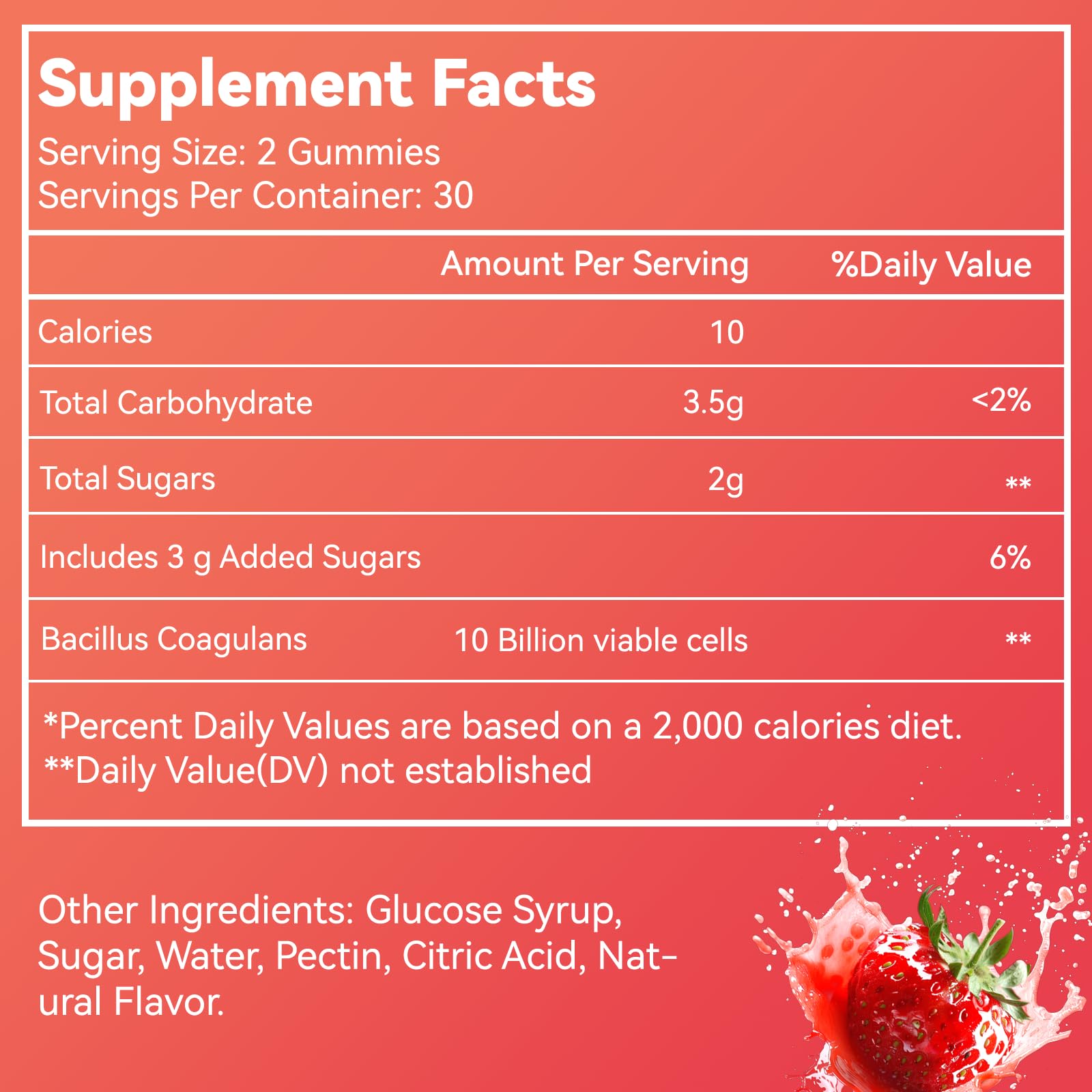SmildeHeal Probiotic Gummies for Digestive Health - 10 Billion CFU Bacillus Coagulans - Vegan & Non-GMO - Immune & Digestive Support for Men & Women - Maple Wellness Supplements