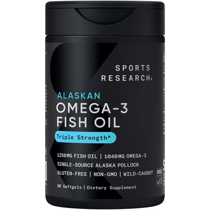 Sports Research® Multivitamins Pack - Triple Strength Omega-3 Fish Oil 1250 + 160 mg Chelated Magnesium Glycinate + Vegan Vitamin D 5000iu & Mk7 Vitamin K 100mcg - Maple Wellness Supplements