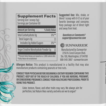 Sunwarrior, Active Creatine, 10.58 Ounce - Maple Wellness Supplements
