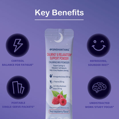Super Cortisol Drink – Calm Magnesium Powder, L-Theanine, Lion’s Mane & Ashwagandha | Relaxation, Focus & Stress Balance for Women | Sugar-Free, On-The-Go | Red Raspberry Flavor, 25 Servings - Maple Wellness Supplements