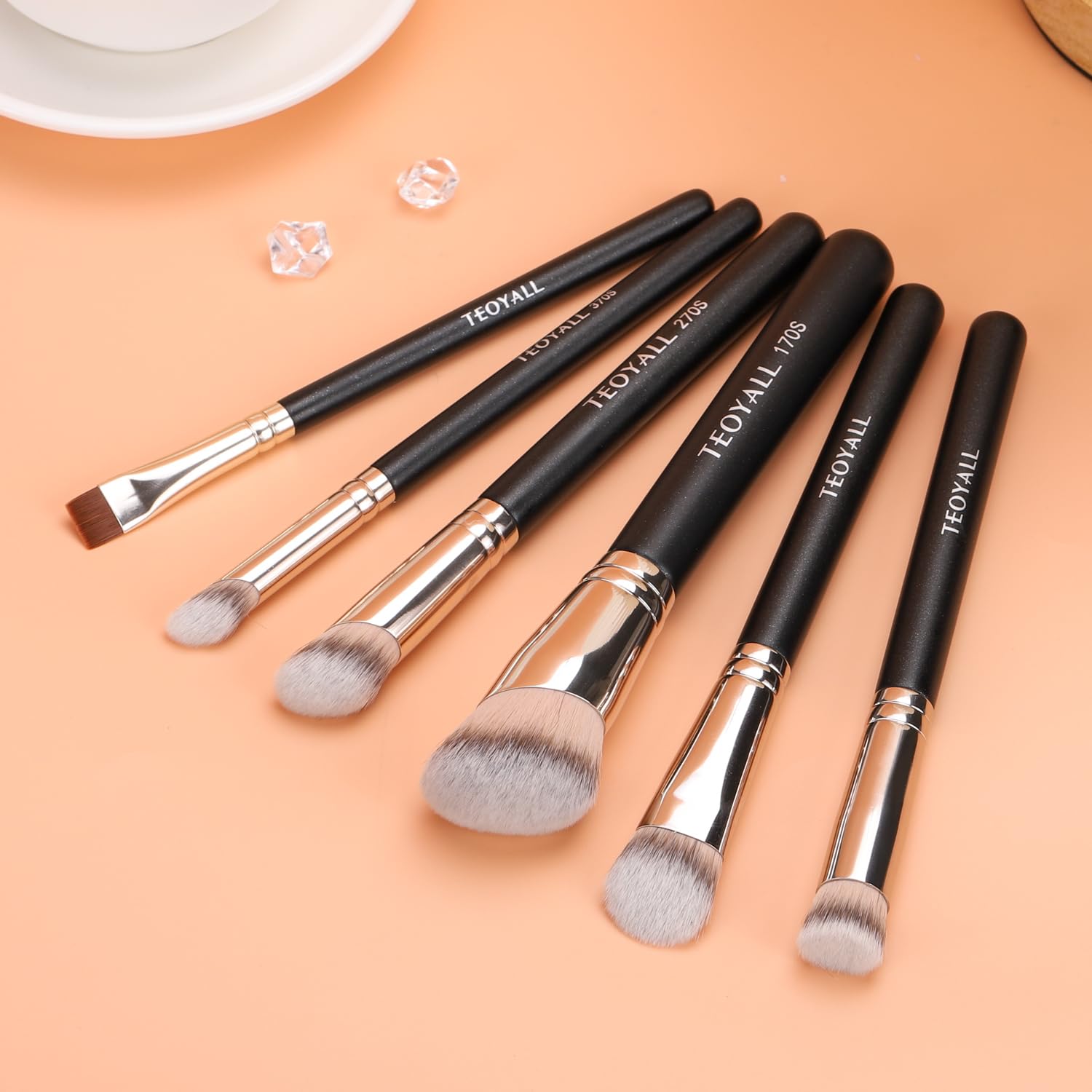TEOYALL Angled Concealer Brush, Synthetic Contour Brush for Blending Setting Buffing with Liquid, Cream and Powder Cosmetic (Angled Brush) - Maple Wellness Supplements