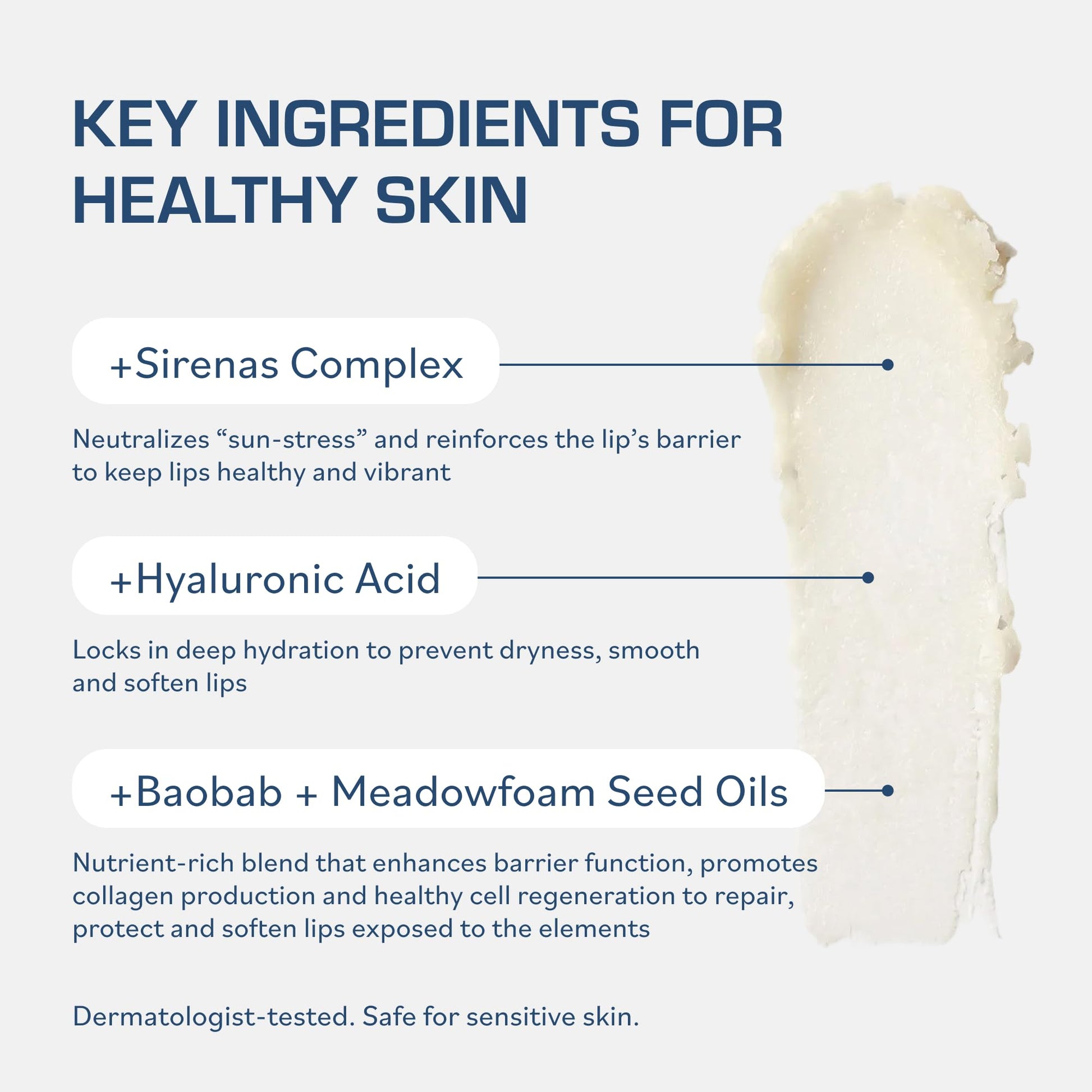 TERNS Everyday Lip Balm | Hyaluronic Acid + Baobab & Meadowfoam Oils, Algae-Powered Sirenas Complex OS, Refreshing Mint, Non-Sticky Cushion Glide, Cruelty-Free - Maple Wellness Supplements
