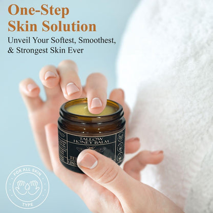 Terra Lotus - Organic Grass-Fed Beef Tallow Balm with Raw Honey - Moisturizing Cream - Maple Wellness Supplements
