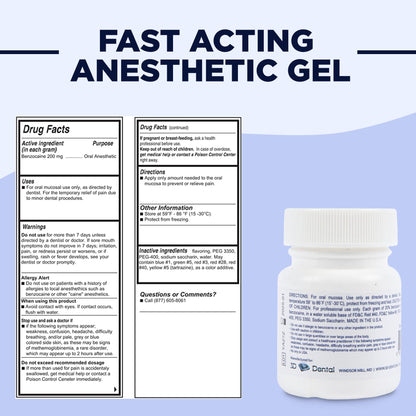 The Essentials Dynamic Dental Candi Caine, Topical Anesthetic Gel, 1 oz, Strawberry Flavor - Maple Wellness Supplements