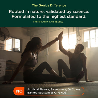 The Genius Brand Genius Rest Nootropic – Melatonin-Free Sleep Support Supplement for Calm & Relaxation – Lemon Tea – 30 Servings - Maple Wellness Supplements