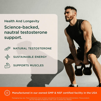 The Genius Brand Test Black Label - Testosterone Supplement for Men - Muscle Support, Energy & Performance Support - with D-Aspartic Acid, Magnesium, Korean Red Ginseng & Vitamins - 120 Capsules - Maple Wellness Supplements