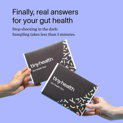 Tiny Health Gut Health Test Kit for Adults, Fast & Mess-Free, Home Test for Women and Men with Easy Ship-in Kit, 3-4 Weeks Results, Understand Biomarkers with Expert Insights - Maple Wellness Supplements