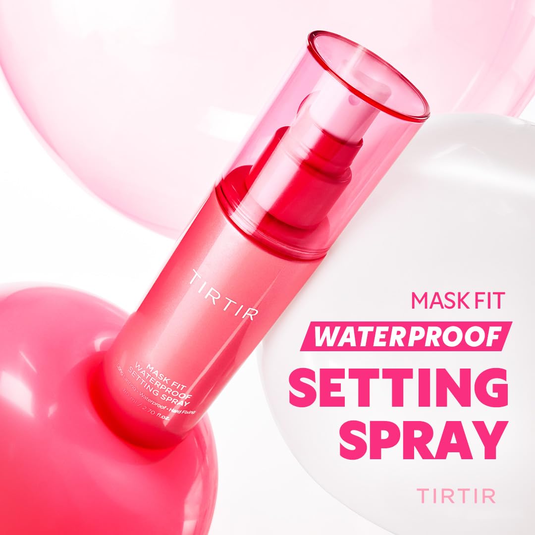 TIRTIR Waterproof Setting Spray – 24 Hour Long Lasting Fix, Sweatproof Water Resistant Makeup Finisher – Ethanol Free, Semi Matte Finish for Oily Skin – Korean Makeup Fixer - Maple Wellness Supplements