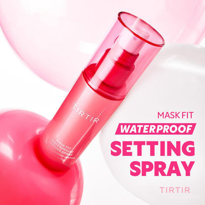 TIRTIR Waterproof Setting Spray – 24 Hour Long Lasting Fix, Sweatproof Water Resistant Makeup Finisher – Ethanol Free, Semi Matte Finish for Oily Skin – Korean Makeup Fixer - Maple Wellness Supplements