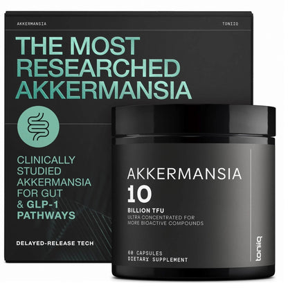 Toniiq Akkermansia Probiotic – 10 Billion TFU – Supports Gut Health & GLP-1 Activity - Maple Wellness Supplements