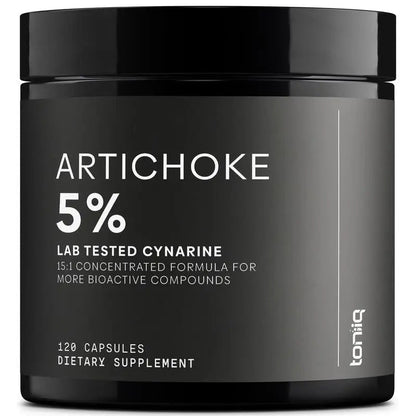 Toniiq Artichoke Extract 15:1 – with 5% Cynarin (60 mg) – 120 Vegan Capsules – Liver & Digestive Support - Lab Tested - Non-GMO - Maple Wellness Supplements