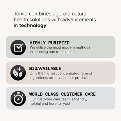 Toniiq Turkey Tail Mushroom Capsules - Ultra High Potency with 20% Beta Glucans - Highly Concentrated - Third-Party Lab Tested - 120 Capsules - Maple Wellness Supplements