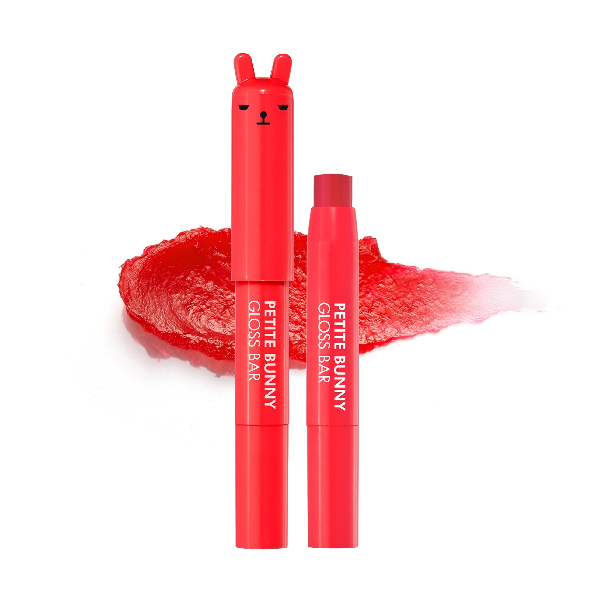 TONYMOLY Petit Bunny Lip Gloss – Easter Basket Stuffer, Cute Bunny Lip Crayon, Hydrating Korean Lip Gloss with Vitamin E for Soft, Juicy Cherry - Maple Wellness Supplements