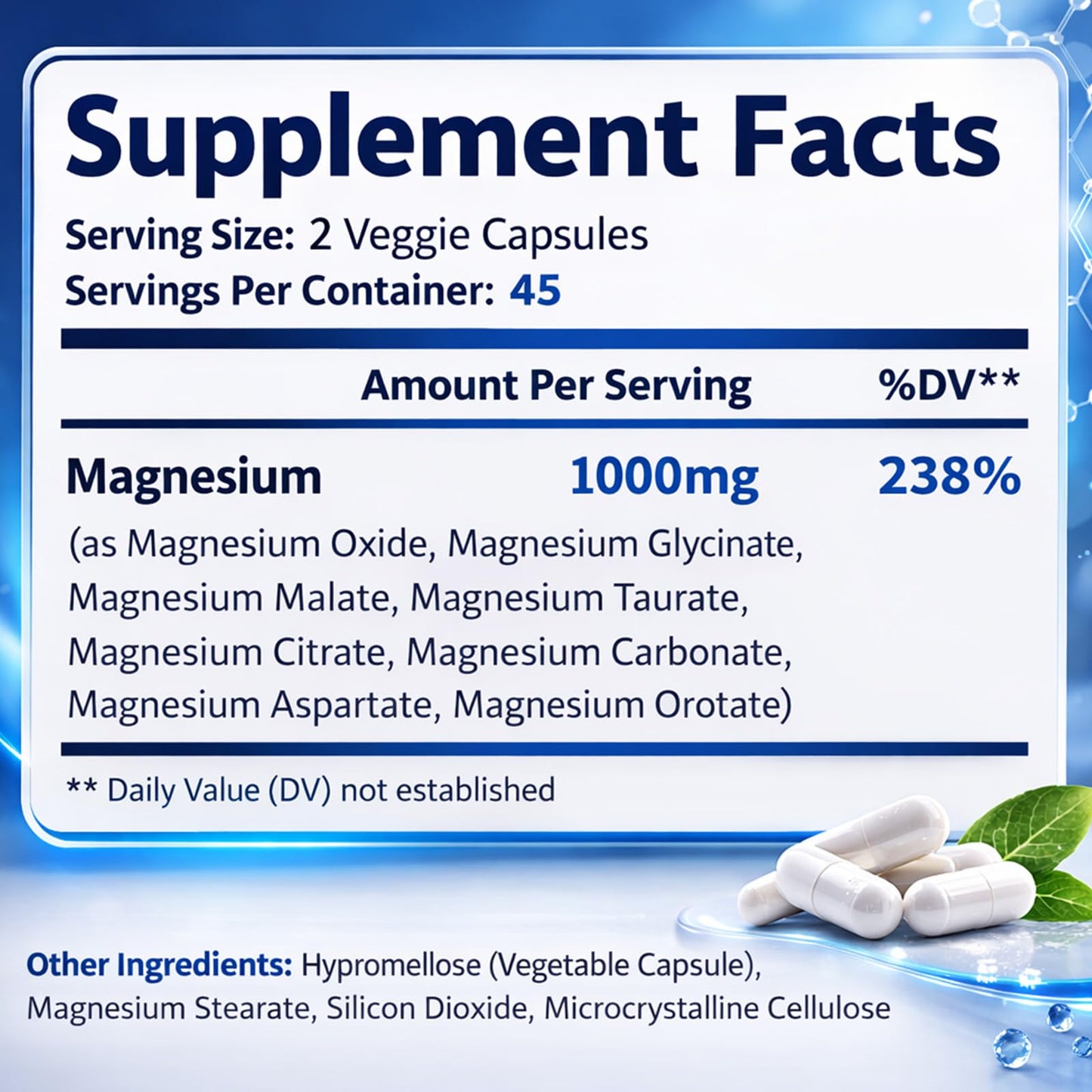 Top Nurex Magnesium Complex Supplement for Women & Men | 1000mg Maximum Absorption | 8 Magnesium Forms Including Glycinate, Citrate, Malate | Supports Relaxation, Sleep, Bone Strength | 90 Capsules - Maple Wellness Supplements