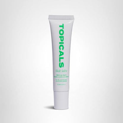 Topicals Slick Salve Mint Glossy Lip Balm | Soothes Discomfort, Strengthens Barrier and Provides Lasting Hydration & Relief | Vegan, Paraben-Free - Maple Wellness Supplements
