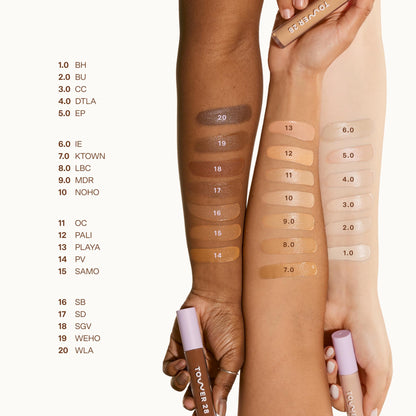 Tower 28 Swipe Serum Concealer - Hydrating Medium-Full Coverage Concealer + Under Eye Brightener - Skin Care Infused Makeup with Hyaluronic Acid + Soothing Centella - 1.0 Fair/Neutral (0.22 oz) - Maple Wellness Supplements