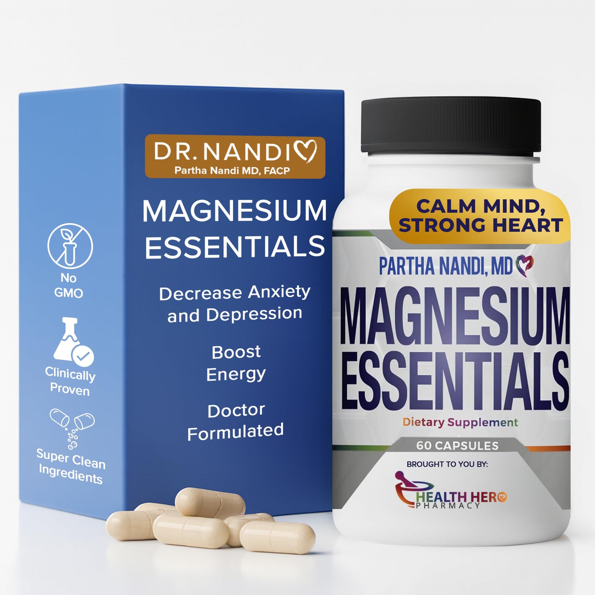 Triple Magnesium Citrate, Malate & Glycinate Complex Supplement – Supports Sleep, Stress, Muscle, Nerve & Heart Health – Advanced High-Absorption Formula – 235mg – 60 Capsules - Maple Wellness Supplements