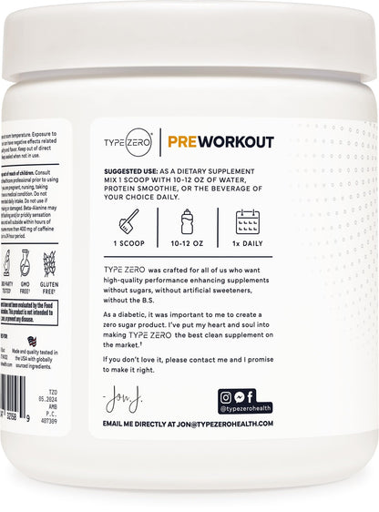 Type Zero Amino Burn Vegan BCAAs + Pre-Workout (Pina Colada Flavored) - Maple Wellness Supplements
