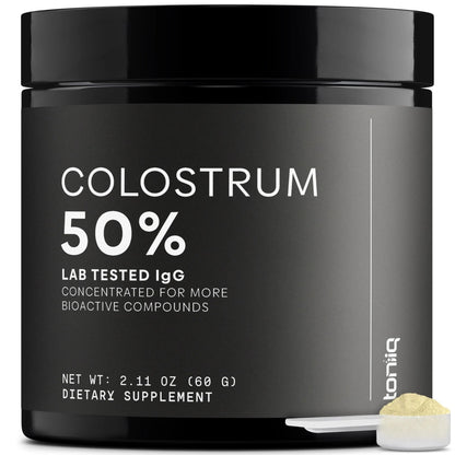 Ultra High Strength Bovine Colostrum Powder - 50% IgG - 2,000mg per Serving - Third Party Tested for Potency - Supports Immune, Gut, and Skin Health - 30 Servings -Premium Bovine Colostrum Supplement - Maple Wellness Supplements