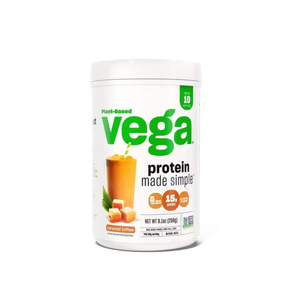 Vega Protein Made Simple, Caramel Toffee - Stevia Free Vegan Protein Powder, Plant Based - Maple Wellness Supplements