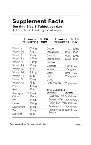 Vegetology MultiVit Vegan Multivitamins w/26 Vitamin & Mineral Supplements - Maple Wellness Supplements
