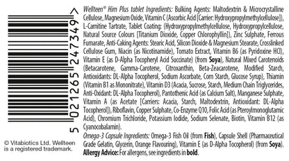 Vitabiotics Wellteen Him Plus Tablets/Capsules, 56 Count (Pack of 1) - Maple Wellness Supplements