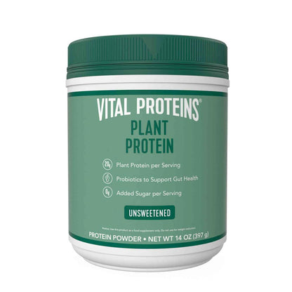 Vital Proteins Collagen Peptides Powder, 9.33 oz Unflavored + 14 oz Unsweetened Plant - Maple Wellness Supplements