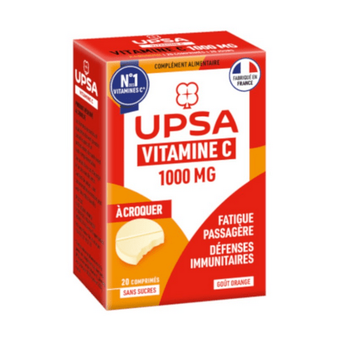 Vitamin C 1000mg - 20 chewable tablets - UPSA - Maple Wellness Supplements