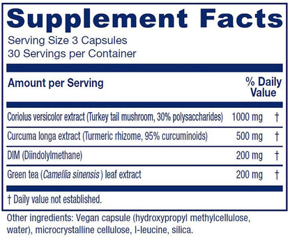 Vitanica CCDG Blend, Immune Support, DIM Supplement 200mg, Turkey Tail Mushroom, Turmeric, Green Tea, Vegan, 90 Capsules - Maple Wellness Supplements