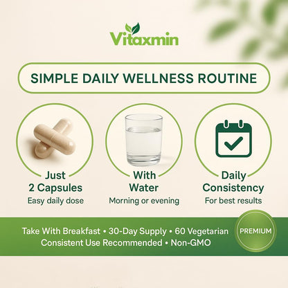 vitaxmin NAD Resveratrol Supplement 200mg with Berberine NAC Collagen - Nicotinamide Riboside NMN NADH CoQ10 Biotin Hyaluronic Acid - Hair Skin Nails Supplement - 60 Capsules - Maple Wellness Supplements