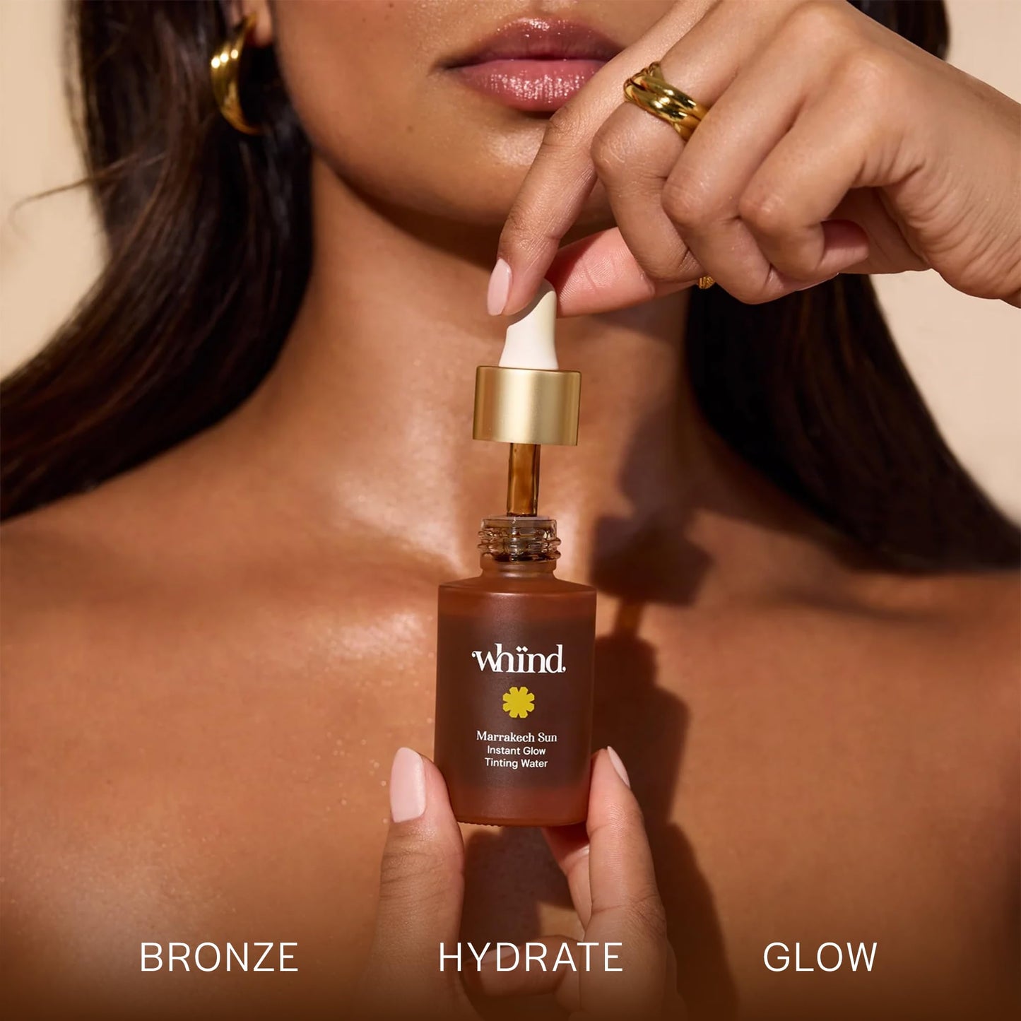WHIND Marrakech Sun Tinting Water – Lightweight Self-Tanning Drops with Hyaluronic Acid & Glycerin for a Buildable Natural Glow – 30ml - Maple Wellness Supplements