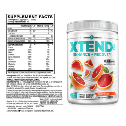 Xtend EAA + BCAA Powder for Muscle Recovery & Lean Muscle Growth, 9 Essential Amino Acids for Intra Workout or Post Workout Recovery, 10g EAAs Per 2 Servings - Maple Wellness Supplements